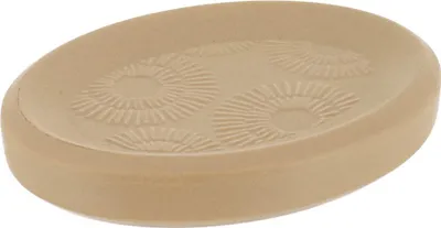 Produktbild von TENDANCE | Seifenbehälter - Seifenablage - 13 x 9 x 2 cm - Beige - Seifenschale - Steingut