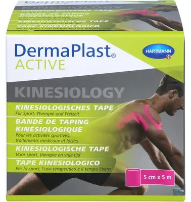 Produktbild von DermaPlast Active Kinesiology Tape pink 5cm x 5m, 1 St