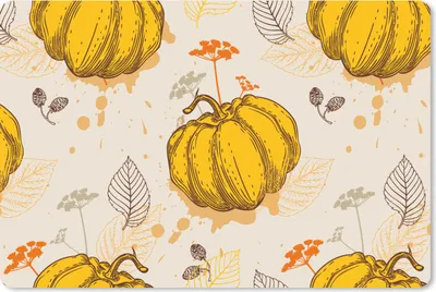 Produktbild von MuchoWow® Schreibtischunterlage Kürbis - Herbst - Muster 60x40 cm - XXL Mauspad - Großes Mauspad