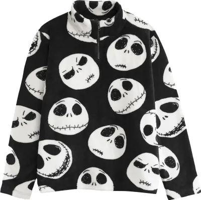Obrázek produktu pro The Nightmare Before Christmas - Pulovr pro muže/dámy uni, s krátkým zipem NS9054 (XL) (Černá)