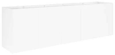 Immagine prodotto di vidaXL Vaso da giardino bianco, 200 x 40 x 60 cm, acciaio laminato a freddo