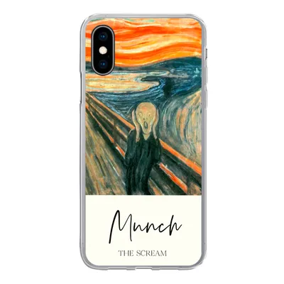 Produktbild von MuchoWow® Handyhülle Schutzhülle Hülle für iPhone X Der Schrei - Edvard Munch - Alte Meister Silikon Softcase Handy Hülle - Handyhülle