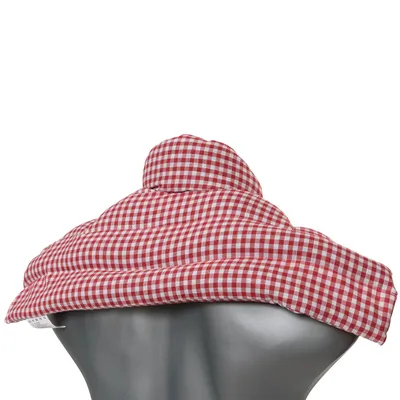 Produktbild von Bio-Dinkelkissen Schulter & Nackenkissen mit Kragen. Wärmekissen Körnerkissen Nackenwärmer für Mikrowelle und Backofen (rot-weiß, Bio-Dinkel)