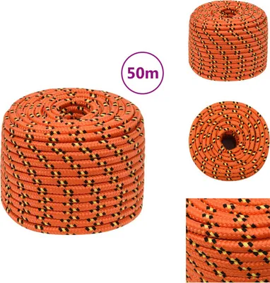 Obrázek produktu pro vidaXL Lodní lano oranžové 12 mm 50 m Polypropylen - Lana