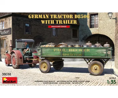 Produktbild von MINIART MA38038 German Tractor D8506 with Trailer