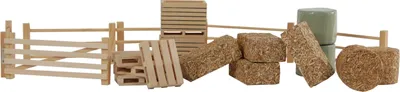 Produktbild von Kids Globe Bauernhof Zubehör-Set (19-teilig) - 1:32