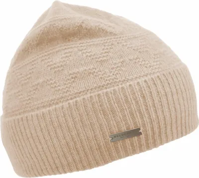 Seeberger Strickmütze in beige