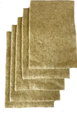 Produktbild von Anzuchtmatte aus 100% Hanf, 40 x 25 cm, ca. 1 cm dick, 5er Pack