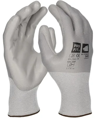 PU Handschuh "Perfect",grau 8 (Packung à 12 Paar)