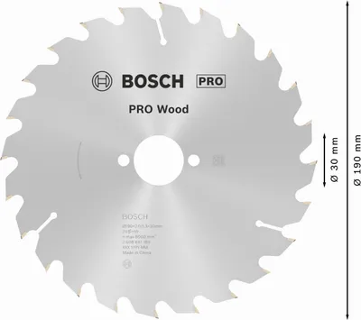 Zdjęcie produktu dla Tarcza do piły tarczowej do drewna 190 mm BOSCH