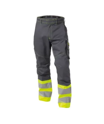 Produktbild von DASSY® Phoenix Warnschutzhose ZEMENTGRAU/NEONGELB Gr.52 Länge: MINUS