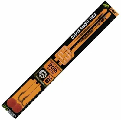 Immagine prodotto di Fox Leader Edges Curve Short Rigs 2 pezzi 6 - 20lb Camotex Semi Stiff x 2