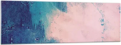 Produktbild von Bilder auf glas - Einteilig - Abstraktion Rosa Blau - 160x50cm - Glasbilder - Wandbilder - Bilder - zum Aufhängen bereit - Wanddekoration aus Glas - Glas Bilder - Wandbild auf Glas - GAB160x50-4856
