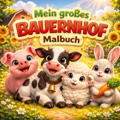 Produktbild von Mein großes Bauernhof-Malbuch