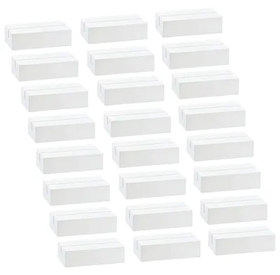 Image de Inovra - Porte-cartes en bois blanc - Boîte de rangement pour cartes - Porte-menus - Porte-cartes de table - Porte-photos - Idéal pour les mariages - Support pour cartes de table