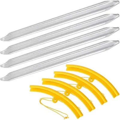Produktbild von Reifenheber, 30 cm - 4 Stück. Reifenmontagewerkzeuge aus Manganguss mit Felgenschutz. Reifenmontagehebel für Motorrad, Fahrrad und andere Fahrzeuge