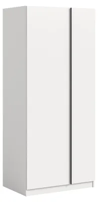 Produktbild von Kleiderschrank Oakland - 80x183x53 cm - 2 Türen - mit Einlegeböden - Weiß