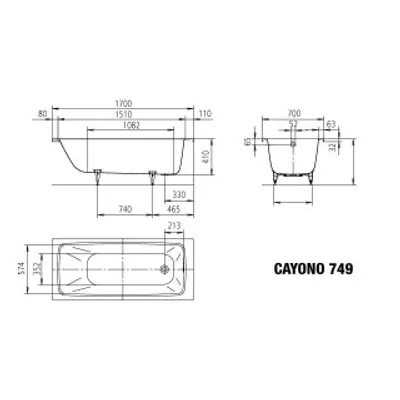 Produktbild von KALDEWEI Badewanne CAYONO warm beige 20