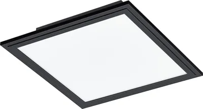 Produktbild von EGLO LED Panel Salobrena 1, quadratische Deckenlampe, Deckenleuchte aus Kunststoff in Weiß und Metall in Schwarz, Lampe, neutralweiß, 30x30 cm