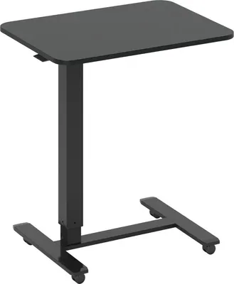 Produktbild von Fortuna Lai Stehpult Höhenverstellbar inkl. 4 Rollen C-Form 65 cm x 48 cm x 70-110 cm  Schwarz