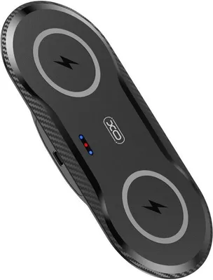 Immagine prodotto di XO WX026 Caricatore wireless 2in1 per cuffie Bluetooth 2 Smartphone / Cuffie con 2 bobine di ricarica Nero