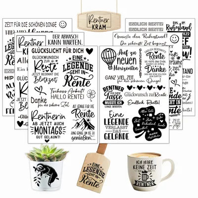 Produktbild von Rub-On Sticker Folie - Transferaufkleber für Bastelarbeiten - 6 Stück - A5 Format