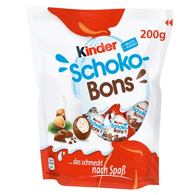 Zdjęcie produktu dla Czekoladowe bonbonki dla dzieci z nadzieniem z mlecznego kremu, pakowane pojedynczo 200 g