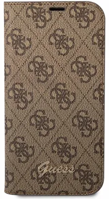 Produktbild von Guess Gubkp14Lhg4Shw Iphone 14 Pro 6,1"" Brązowy/Brown Book 4G Vintage Gold Logo
