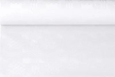 Produktbild von Papiertischtuch mit Damastprägung 6 m x 1,2 m weiss