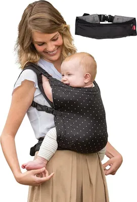 Produktbild von Ergonomischer Reise-Tragegurt - Vorder- und Rückentragen für Neugeborene und Kleinkinder 5,4 - 18,1 kg / 12 - 40 lbs - Kompakte und bequeme Tragehilfe