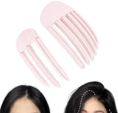 Produktbild von Haarausstecher-Set - 2-teilig - Volumineller Haarbürst - 3/6 Zahn-Kamm - Für Männer/Frauen - Für lockige Ponyfrisuren - Haarstyling-Tool