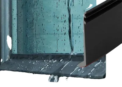 Immagine prodotto di Strisce sigillanti impermeabili, utilizzo versatile, facile installazione, colore nero, 2 metri x 50 mm