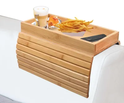 Produktbild von Bambus Sofa Armlehnen Tablett mit Antirutsch