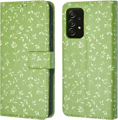 Produktbild von imoshion Design Klapphülle Samsung Galaxy A52(s) (5G/4G) - Green Flowers