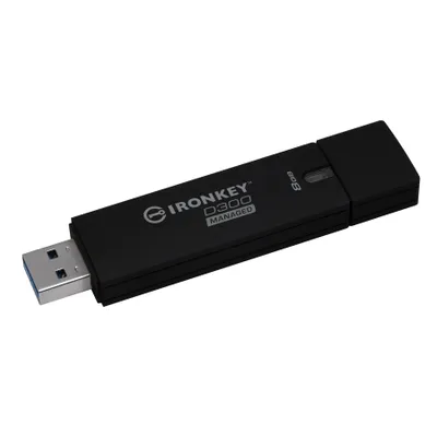 Produktbild von Kingston Technology IKD300M 8GB, 8 GB, USB Typ-A, 3.2 Gen 1 (3.1 Gen 1), Kappe, Passwortschutz, Schwarz