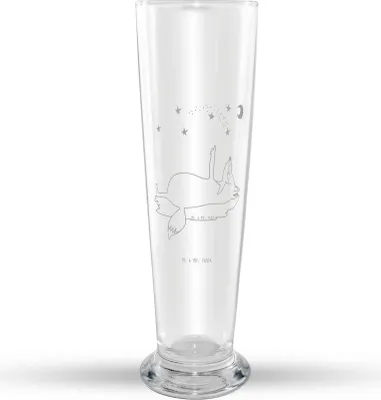 Produktbild von Mr. & Mrs. Panda Weizenglas Fuchs Sterne - Transparent - Geschenk, Weizen Glas, Bierglas, Mond, Nachts, Sternengucker, Weizenbier, Weißbierglas, Romantik, Mr Mrs, Bier