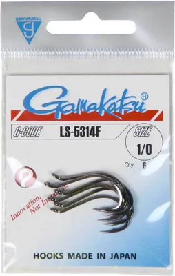 Produktbild von Gamakatsu LS-5314 Hook schwarz - Angelhaken, Größe/Packungsinhalt:Gr. 6 / 10 Stück