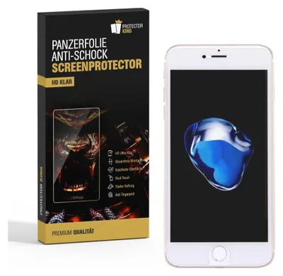 Produktbild von 2x Panzerfolie für iPhone 7 ANTI-SCHOCK Displayschutzfolie Schutzfolie HD KLAR