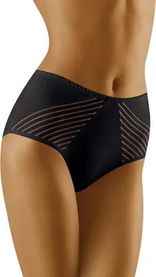 Produktbild von Wolbar Slip Damen musterlos hoher Bund WB304, schwarz, L