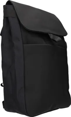 Produktbild von Schwarzer Wanderrucksack mit Klettverschluss, gepolstertem Rücken und verstellbaren Schultergurten 39x31x12 cm