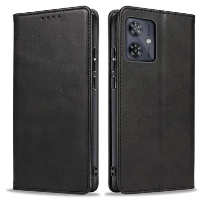 Produktbild von Handyhülle für Motorola Moto G54 Kunstleder Flip Cover Hülle Klapphülle Case Kartenfach Farbe: Schwarz