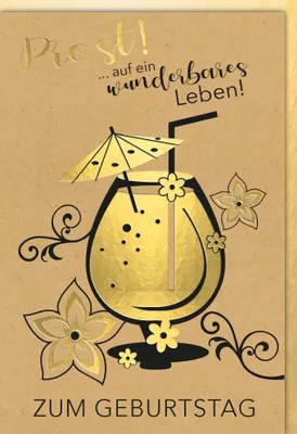 Produktbild von Geburtstag - Glückwunschkarte im Format 11,5 x 17 cm mit Umschlag