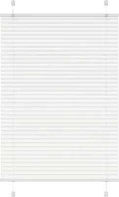 Produktbild von Plissee Weiß 100x100 cm Stoffbreite 99,4 cm Polyester