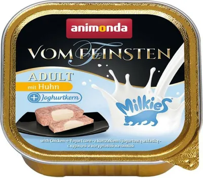 Produktbild von animonda Vom Feinsten Adult mit Milkies-Kern mit Huhn + Joghurtkern 100 g, Adult, jede Rasse, Huhn, 100 g, Getreidefrei, Ohne Soja