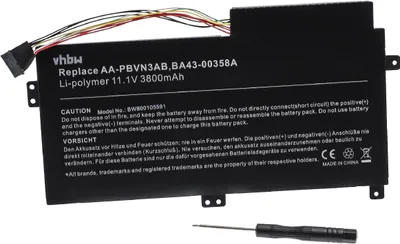 Produktbild von vhbw Akku kompatibel mit Samsung NP370R5E-S06IT, NP370R5E-S08IT, NP370R5E-S04, NP370R5E-S05, NP370R5E-S0ASE Notebook (3800 mAh, 10,8 V, Li-Ion)