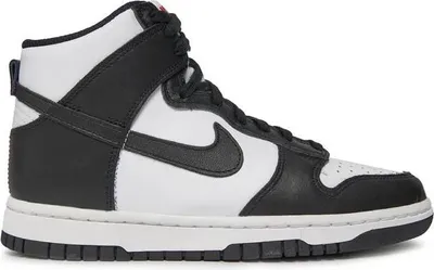 Produktbild von Kaufen Sie den Nike Dunk High Schwarz Weiß bei Kicksshop. Kultiger Damenschuh mit klassischem Basketball-Design und bequemer Passform.