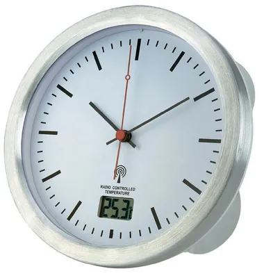 Obrázok produktu pre Renkforce Funk Wanduhr E1003R 17 cm x 6 cm Silber (E1003R)