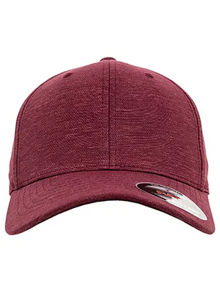 Produktbild von FLEXFIT FX6277M | Flexfit Natural Melange Cap, Eingearbeiteter Gummizug - Farbe: Burgundy Melange - Größe: L/XL