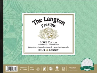 Obrázok produktu pre Daler Rowney The Langton Prestige Watercolour Skicár 12 30,5 x 22,9 cm 300 g