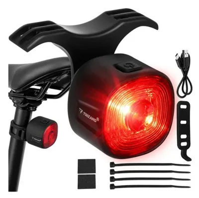 Image de Feu arrière de vélo à LED rouge, USB-C, 6 modes, étanche IP66